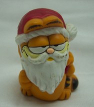 Vintage Garfield Cat As Santa Claus Pooky Teddy Bear 2&quot; Plastic Pvc Toy Figure - £12.79 GBP