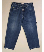 Vintage Paco Jeans Men 34x31.5 Carpenter Baggy Fit Back Pocket Zipper Br... - €43,77 EUR