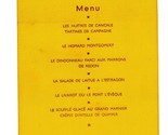 Hotel Des Montgomery Menu on Yellow Ribbon 1960 Pontorson France Grand M... - $222.52