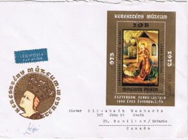 Stamps Art Hungary Envelope Budapest Kereszteny Museum Esztergom - $3.95