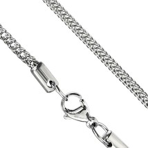 Franco Wheat Chain Silver Stainless Steel 3mm 20-inch Necklace for Men W... - $16.99