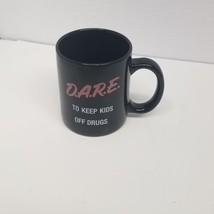 Vintage DARE To Keep Kids Off Drugs Black Coffee Mug, Standard Size, Nic... - £15.56 GBP