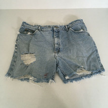 Very distressed vintage men&#39;s cutoff shorts frayed holes and stains - $24.70