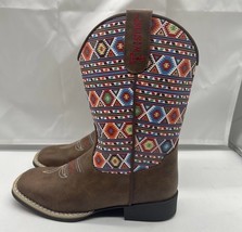 Twister Western Boots Girls Size 3 Daniella Southwest Print Brown Cowgirl - $815.97 MXN