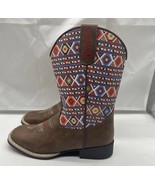 Twister Western Boots Girls Size 3 Daniella Southwest Print Brown Cowgirl - $815.97 MXN