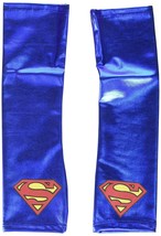 Rubie&#39;s Comics Women s DC Superheroes Supergirl Logo Gauntlets One Size Blue - £11.98 GBP