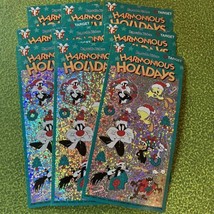 9x Vintage Looney Tunes Harmonious Holidays Prismatic Sparkle Christmas Stickers - £15.81 GBP