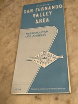AAA 1990 Street Map Of San Fernando Valley Area Metropolitan Los Angeles Road - £3.98 GBP