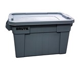 Brute Tote Storage Container With Lid, 20-Gallon, Gray, Rubbermaid Comme... - £46.04 GBP
