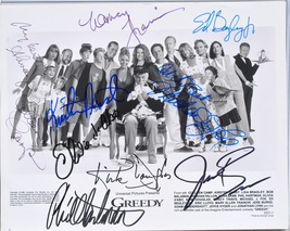 GREEDY Cast Signed Photo X9 – Michael J Fox, Kirk Douglas, Phil Hartman, Olivia  - £860.52 GBP