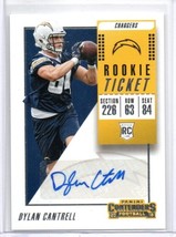 DYLAN CANTRELL RC Auto Rookie Ticket 2018 Contenders #188 Chargers Texas Tech - £2.98 GBP