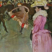 Toulouse Lautrec Print Moulin Rouge The Dance Vintage 53726 - £15.52 GBP