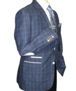 Men 100% Linen Sport Coat Plaid Design Jacket INSERCH Half Lined 576 Den... - £49.77 GBP