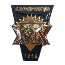 VTG XXIX 1995 Super Bowl 29 Media Press Pin ADP Sports 49ers Chargers Miami - £41.80 GBP