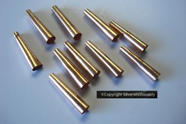 Ten 1&quot; Copper Cones Metal Native American Craft Jewelry Supplies Regalia FPS123 - £3.07 GBP