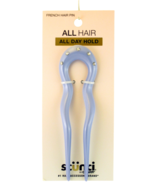 SCUNCI BLUE PLASTIC FRENCH HAIR PIN - 1 PC. (10775) - $8.99