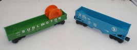 Lot Of 2 Lionel Train Cars - 9140 Gondola w Reel &amp; 9011 Hopper - £17.34 GBP