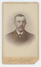 Antique CDV Circa 1870s Handsome Man With Mustache Wearing Suit Ringe Denmark - £7.21 GBP