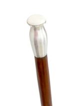 STERLING Silver WALKING CANE with magnesite stone handle &amp; Wood stick Hi... - £99.68 GBP