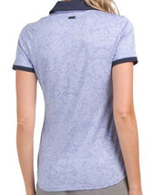 NWT Ladies UNDER ARMOUR Baja Blue Navy Short Sleeve Golf Polo Shirt Top - S image 2