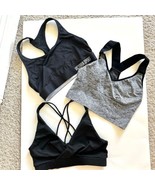 Lot Of 3 Victoria’s Secret Sport VS Pink Shein Sports Bra Top Strappy Ba... - $19.79