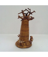 African safari home decor decorative straw tree with animals on bottom b... - $376.33 MXN