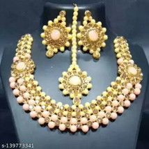 Kundan Bridal Jewelry Set Choker Necklace Earrings Dulhan Party Wedding Wear41 - £11.23 GBP