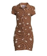 No Boundaries ~ Button Front ~ SMALL ~ Hot Chocolate ~ Ruched ~ Shirt Dress - $30.69 CAD