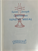 1957 Saint Joseph Sunday Missal Confraternity Version, Genuine Leather 1... - $15.79