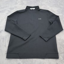 Under Armour Sweater Mens L Black Quick Dry Half Zip Active Sports Pullover - $25.72