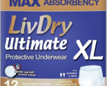 LivDry Ultimate XL Adult Incontinence Underwear, X-Large (12 Count), White - £23.40 GBP