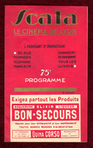 1930 Film Movie Program 75th Scala le cinema de Lyon France Festival Bro... - $19.63