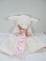 Baby Gund Huggybuddy PinkWhite Winky Lamb Sheep Lovey Security Blanket 4... - $18.70