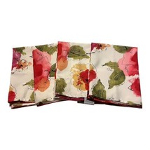 Food Network  Spring Floral Set Of 4 Lot Cloth Napkins 20&quot; Watercolor Abstract - £14.77 GBP
