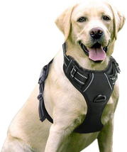 Dog Harness, No-Pull with 2 Leash Clips, Adjustable Soft Padded Dog Vest, Large - £17.24 GBP