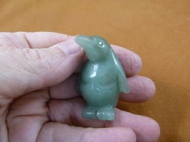 (Y-PEN-582) Green aventurine PENGUIN gemstone Ice BIRD gem figurine peng... - $18.69