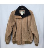 WearGuard Jacket Men Medium Tan Leather Suede Fleece Lined Hunters Barn ... - $46.74