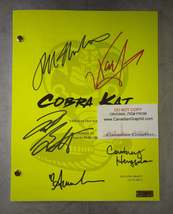 Cobra Kai 5x Cast Hand Signed Autograph Script COA Ralph Macchio, Xolo Mariduena - £187.86 GBP