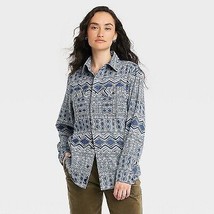 Houston White Adult Long Sleeve African Woven Button-Down Shirt - Blue S - $15.99
