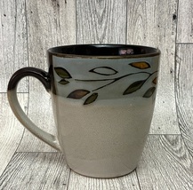Pfaltzgraff Studio Pastoral Leaves coffee mug stoneware 12 oz discontinued - $4.00
