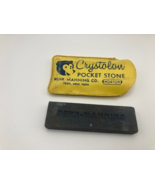 Vintage Crystolon Pocket Stone Sharpening Stone Behr-USA  In Case Troy NY - $5.99