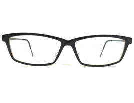 Lindberg Eyeglasses Frames 1129 Col.AC58 Black Gray Beige Rectangular 54-12-150 - £201.23 GBP