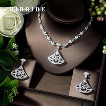 2pcs Bridal Cubic Zirconia Jewelry Sets for Women Party Luxury Dubai Nigeria CZ  - £71.50 GBP