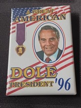 Bob Dole Presidential Campaign Button 1996 - 90s American Politics Candi... - $8.59
