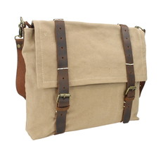 Vagarant Traveler Casual Style Slim Canvas Messenger Bag CM16.Khaki - £42.35 GBP