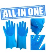 MAGIC Dish Washing Gloves Scrubbing Gloves Pot Washing BPA FREE (BLUE) - $183.79 MXN