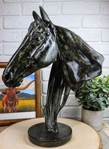 Ebros Terracotta Horse Bust Sculpture 12.25&quot;H Faux Granite Resin Decor S... - $44.99 CAD