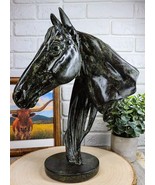 Ebros Terracotta Horse Bust Sculpture 12.25&quot;H Faux Granite Resin Decor S... - $45.06 CAD