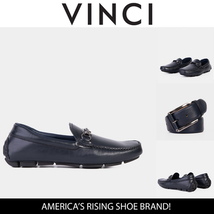 Pavia Navy Blue Leather Bit Drive Loafer Men Shoe image 4