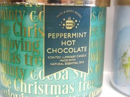 Peppermint Hot Chocolate Bath &amp; Body Works 3 Wick Candle 14.5OZ Brand New - £20.41 GBP